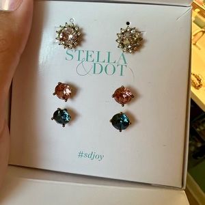 Stella and Dot stud trio brand new